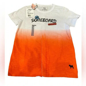 Charpey Boys Orange Ombre Skateboard Graphic T-Shirt Size 4